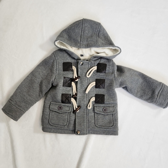 Gray Toggle Pea Coat for Kids - Unisex size 9- 12 months - Picture 1 of 9